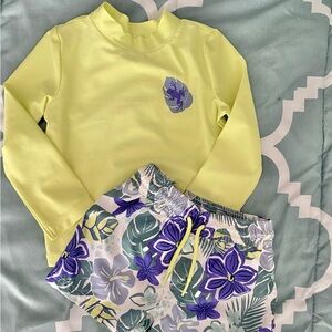 Carter's toddler Rash Guard swim set